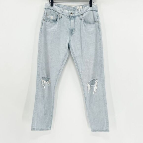 Andriano Goldschmied Ex Boyfriend Slim Jeans Women Size 26 Light Wash Distressed - Picture 1 of 5
